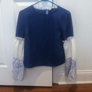 NWT English Factory women’s blue blouse size small